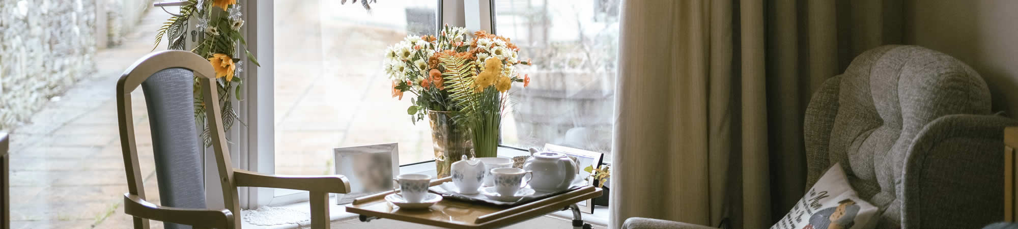 The lounge at Camplehaye Residential Home